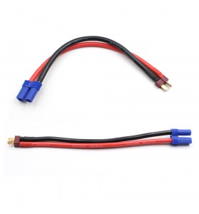 8AWG Length 20cm rubber red black round cable EC5 to T-plug
